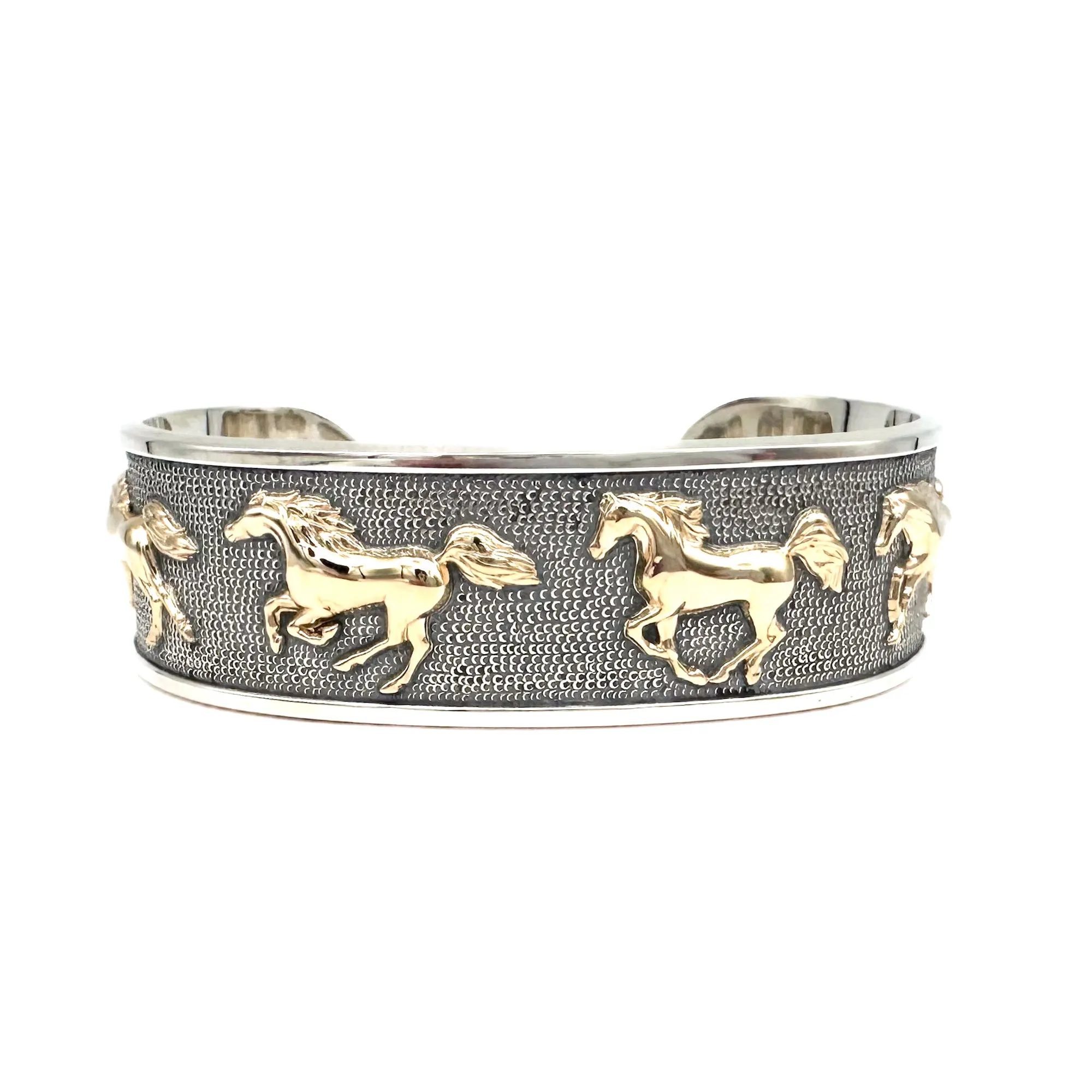 Cantering Horse Cuff Bracelet, 3/4"w
