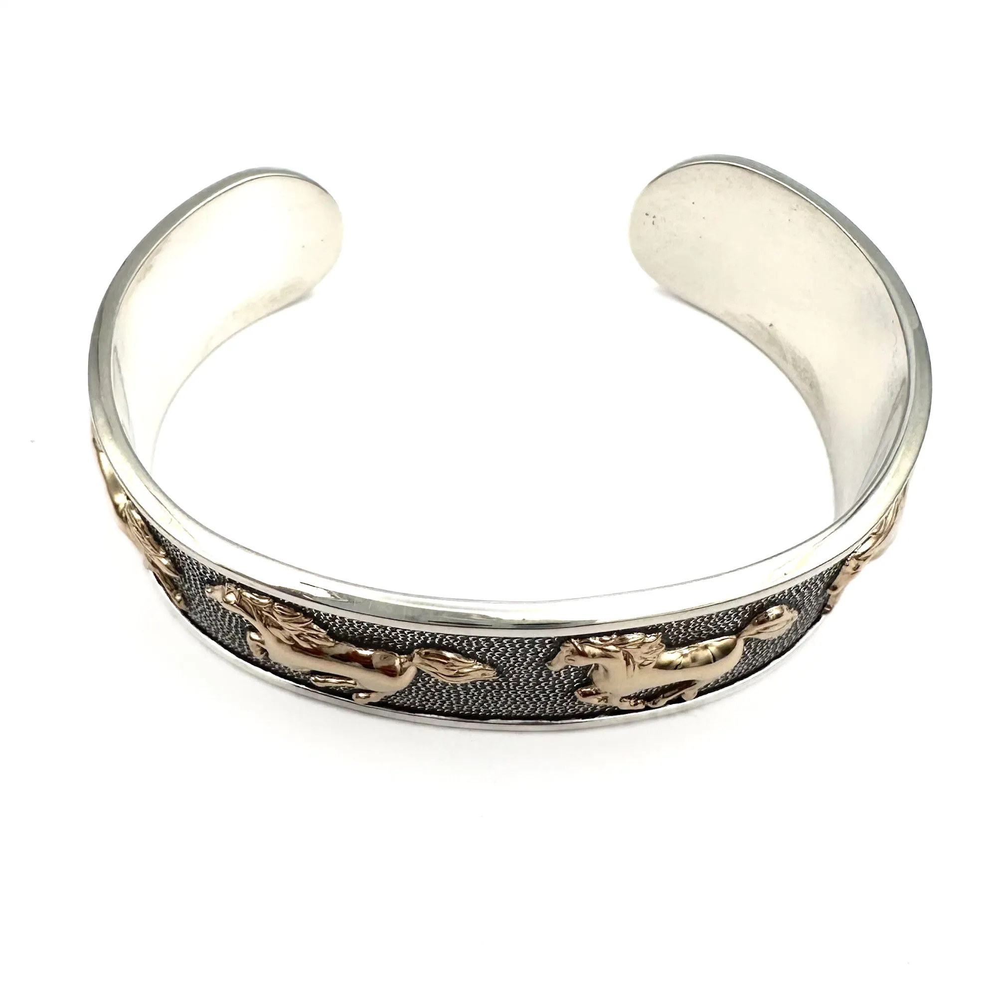 Cantering Horse Cuff Bracelet, 3/4"w