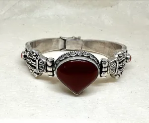 Carnelian silver bracelet