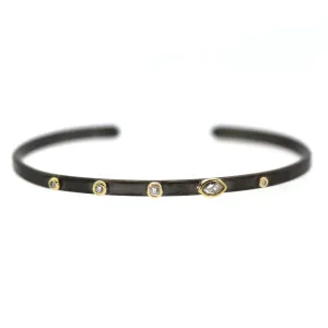 Champagne Marquise Diamond Cuff Bracelet