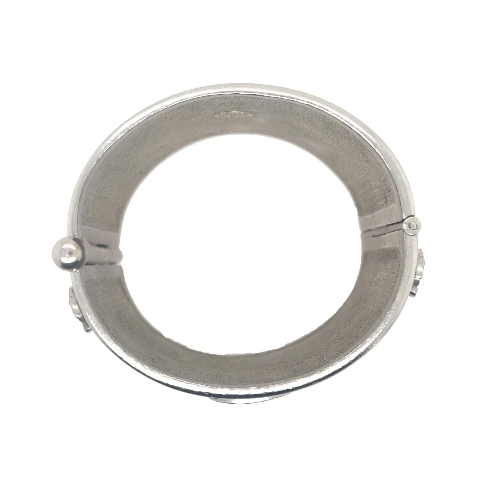CHANEL - 02C Millennium Silvered Cuff - Enamel Multicolor Circles - CC Logo - OS