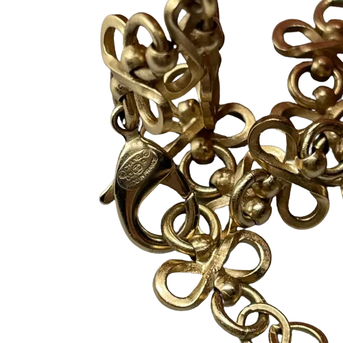 CHANEL - Vintage 03P Side Portrait '5' Medallion Chain Gold 'CHANEL' Bracelet