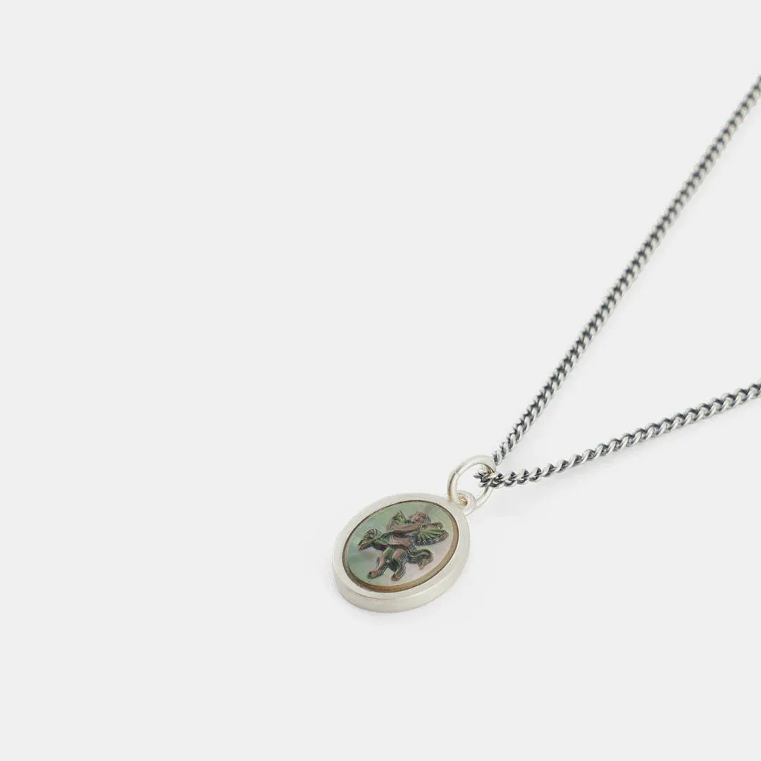 Cherub Cameo Necklace | Silver