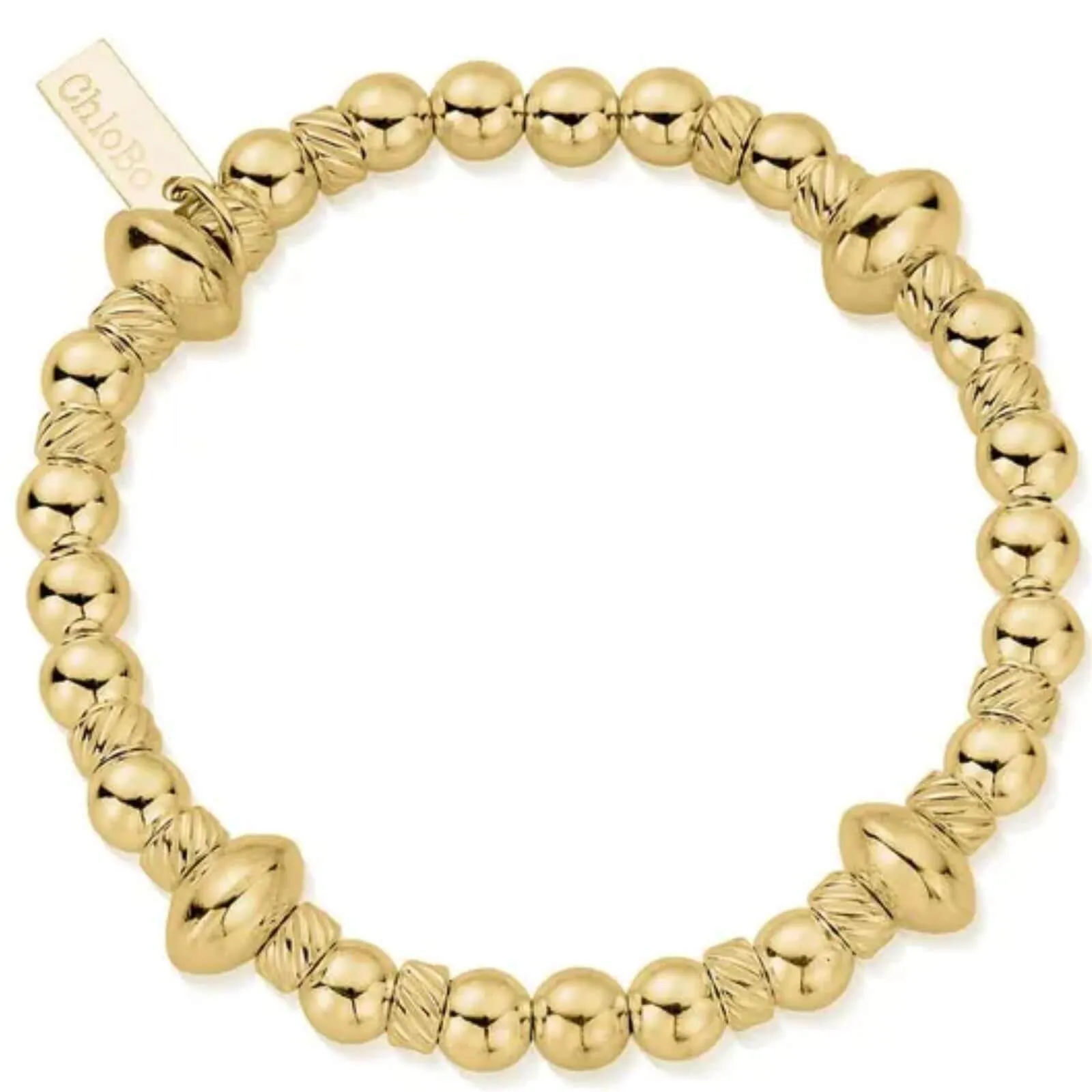 ChloBo Twisted Disc Bracelet - Gold
