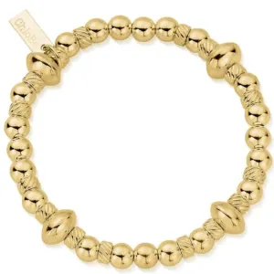 ChloBo Twisted Disc Bracelet - Gold