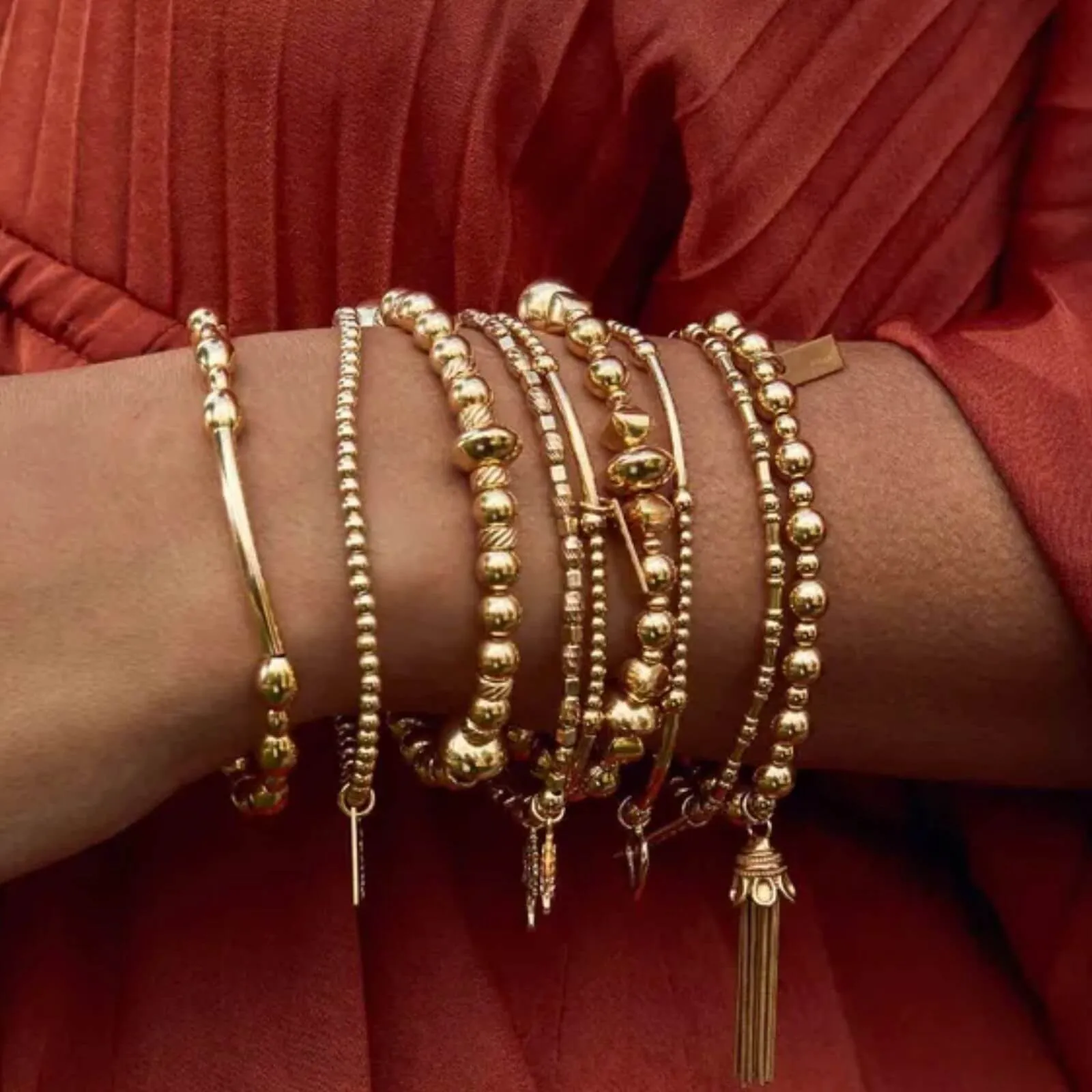 ChloBo Twisted Disc Bracelet - Gold