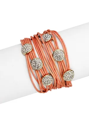 Circle Charm String Bracelet