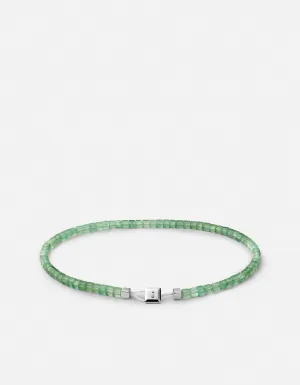 Coda Aventurine Bracelet, Sterling Silver