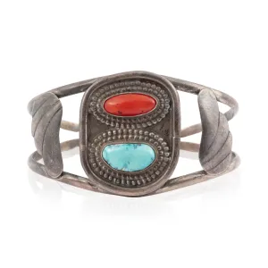 Coral and Turquoise Bracelet
