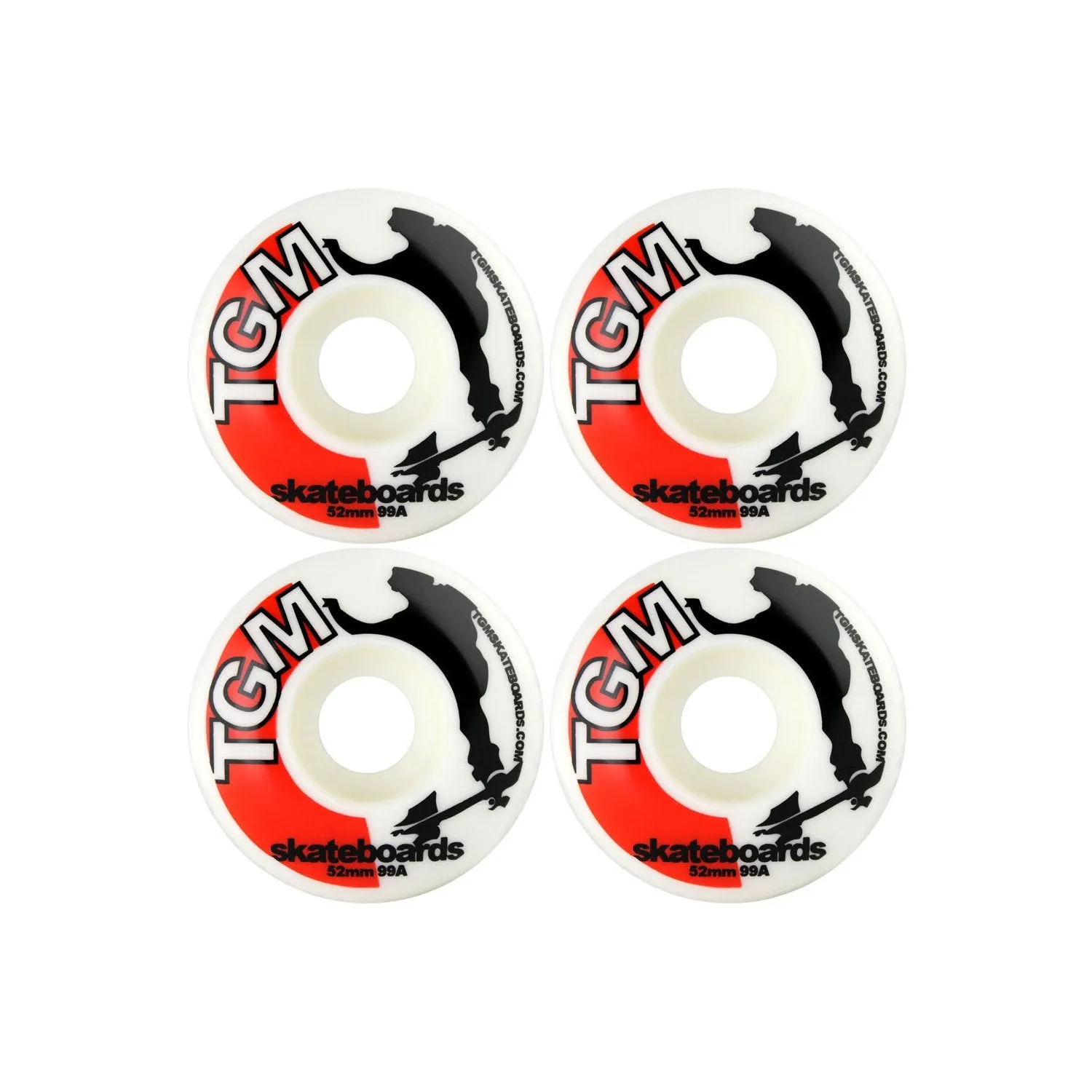 Core Skateboard Package 5.0" Trucks 52mm with White Wheels   Components (Metallic Red Hanger/White Base)