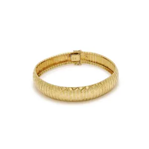 Criss-Cross Soft Bangle Bracelet (14K)
