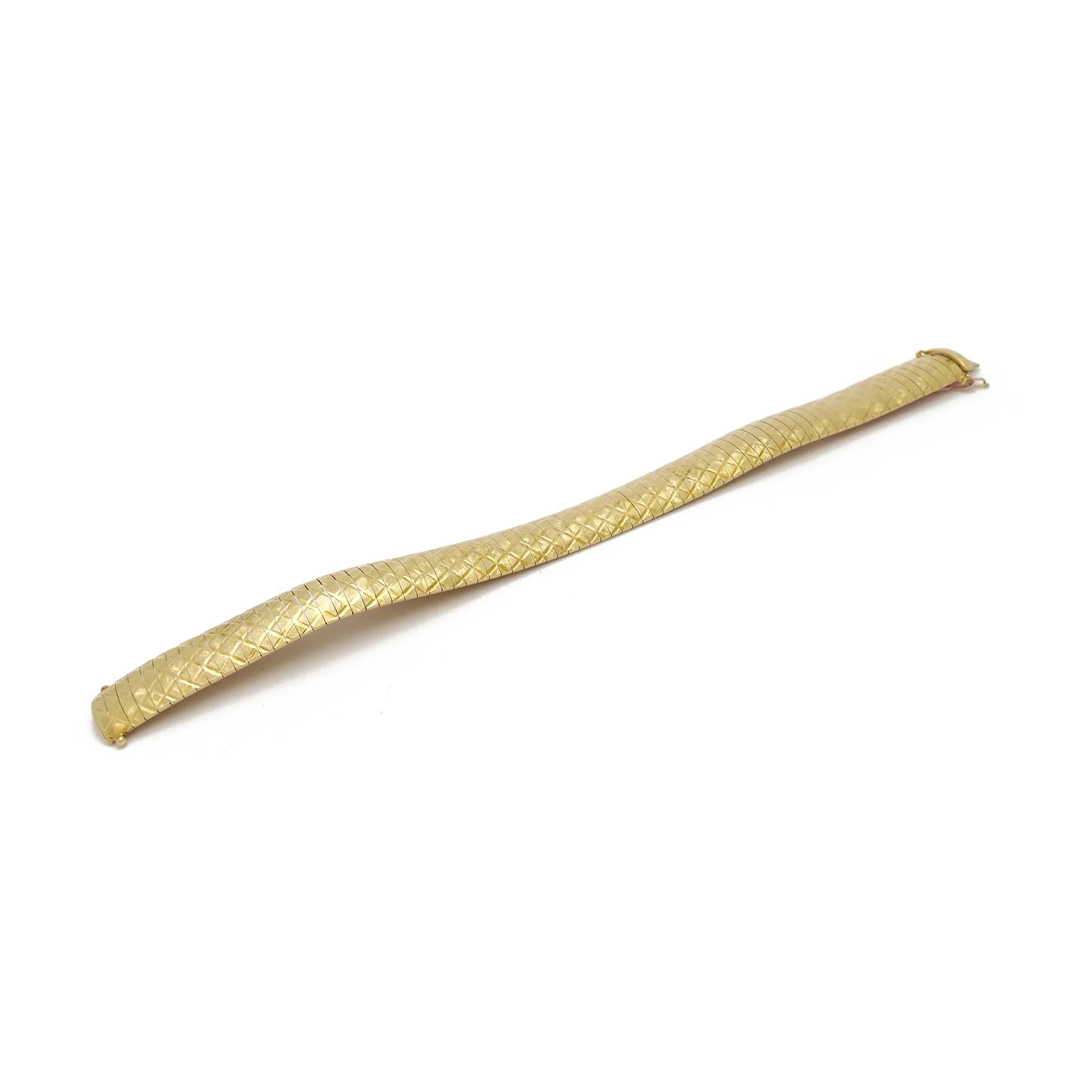 Criss-Cross Soft Bangle Bracelet (14K)