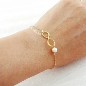 Customized Birthstone Infinity Bracelet