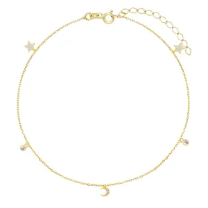 CZ Celestial Charms Anklet