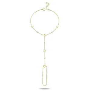 David Star and Bezel Hand Chain