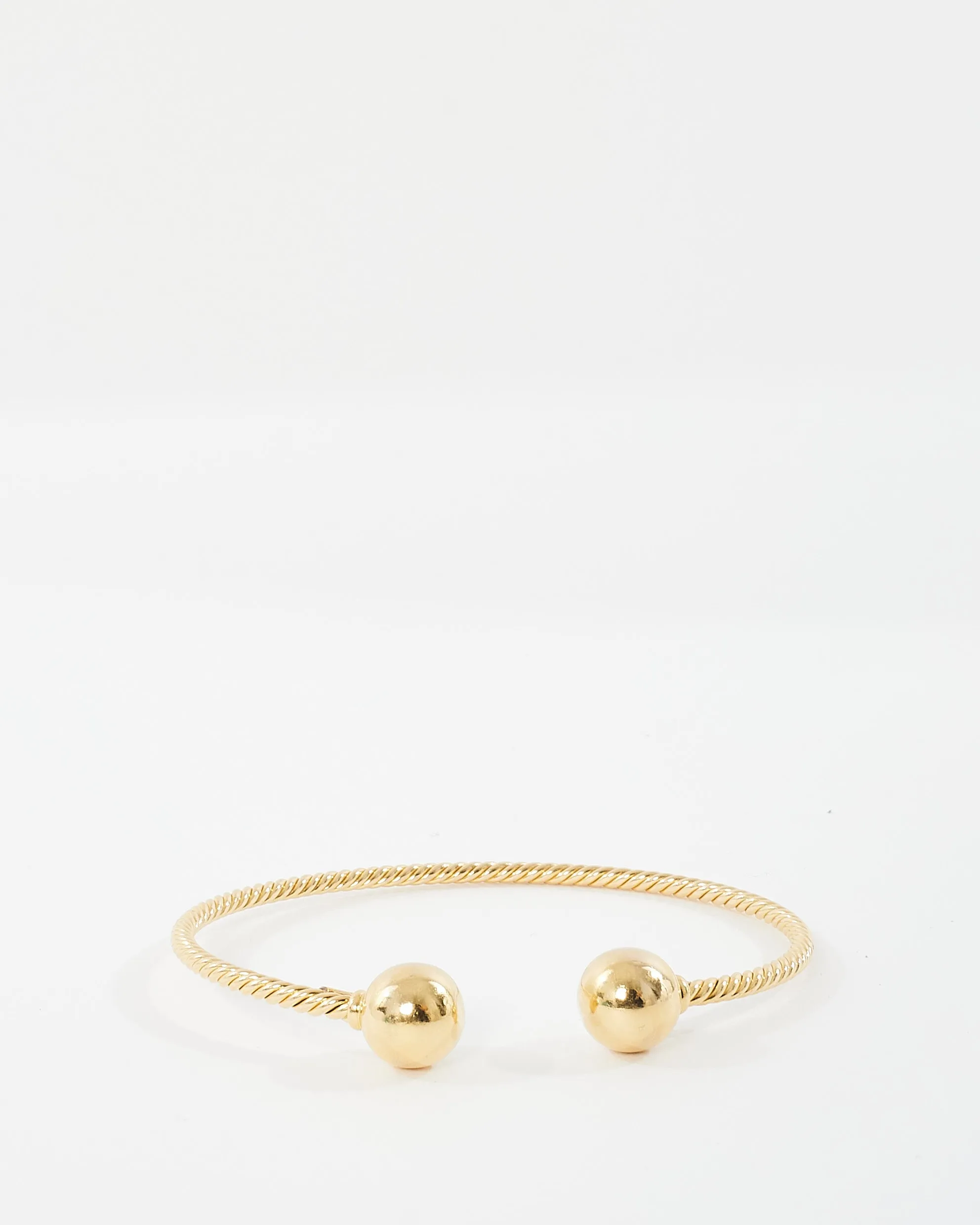 David Yurman 18K Yellow Gold With Gold Domes Solari Cablespira 2.6MM Bracelet