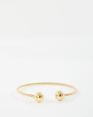 David Yurman 18K Yellow Gold With Gold Domes Solari Cablespira 2.6MM Bracelet