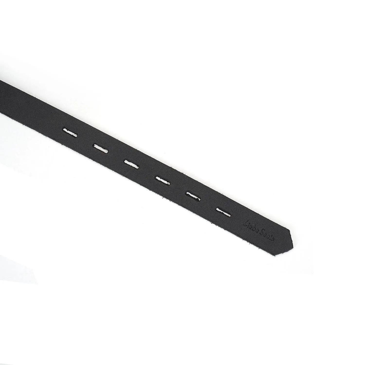 Demon's Kiss Black Leather Blindfold