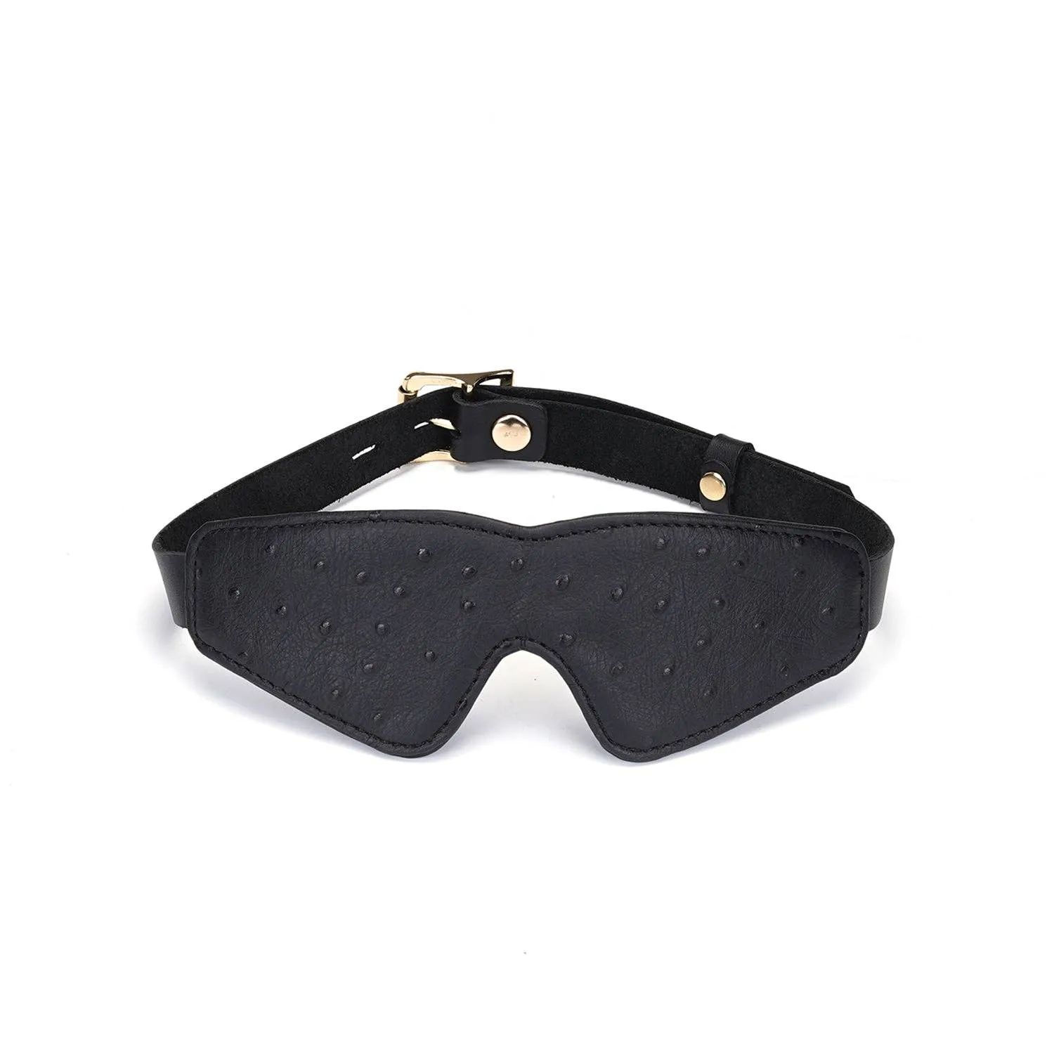 Demon's Kiss Black Leather Blindfold