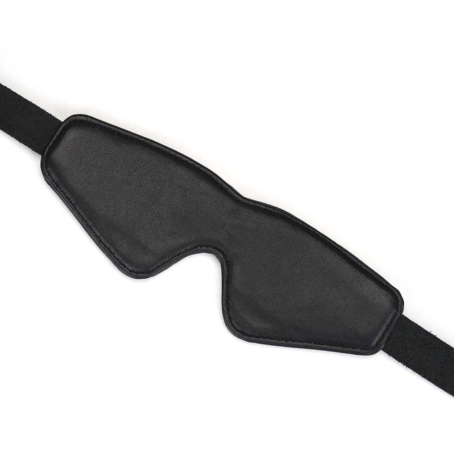Demon's Kiss Black Leather Blindfold