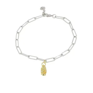Diamante - Praying Hands Charm Bracelet