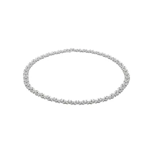 Diamond Cluster Tennis Necklace