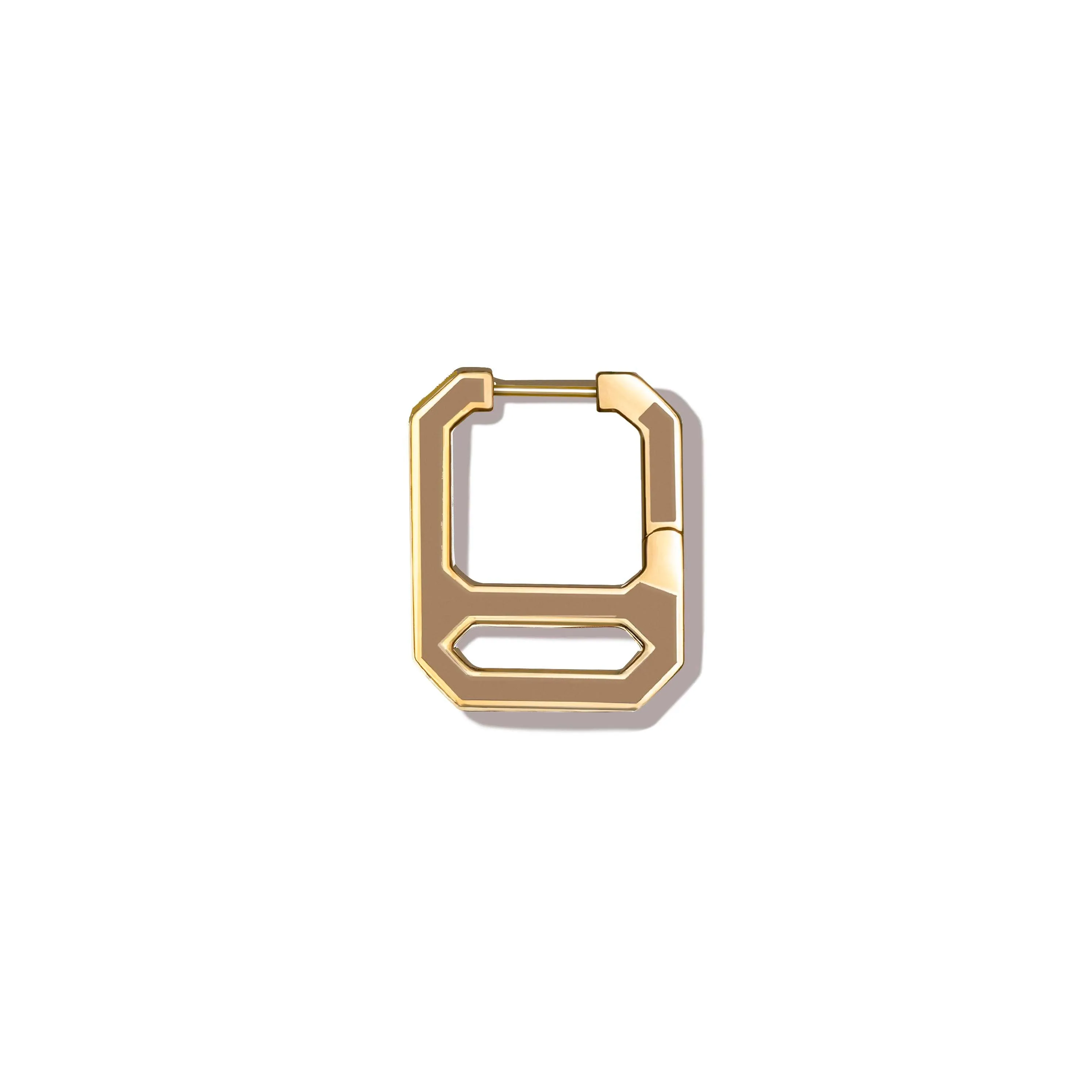 DNA Butterscotch Enamel Single Earring  in Yellow Gold