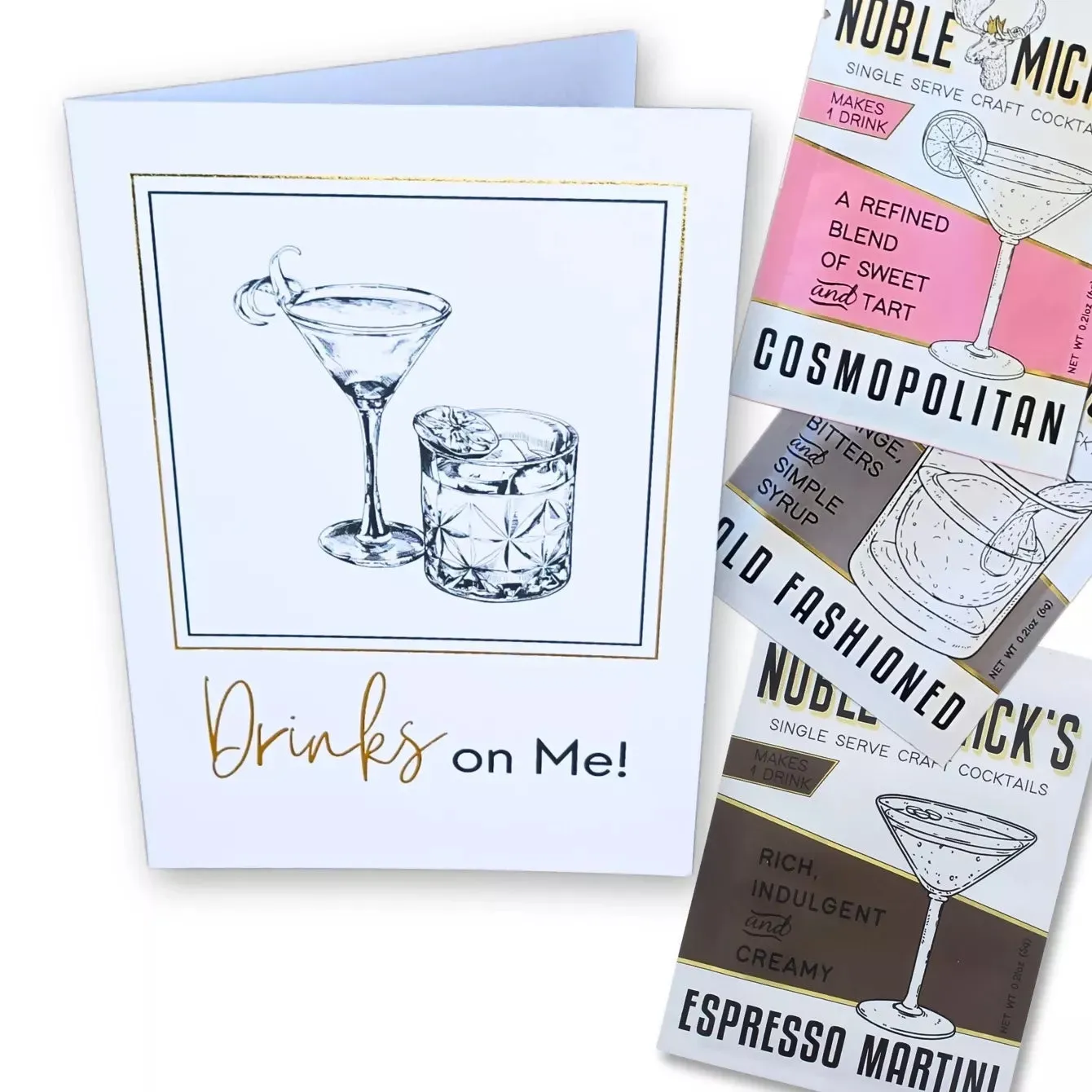 Drink’s On Me Cocktail Greeting Cards