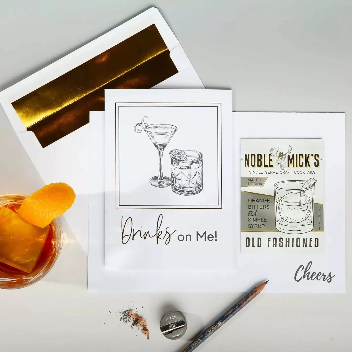 Drink’s On Me Cocktail Greeting Cards