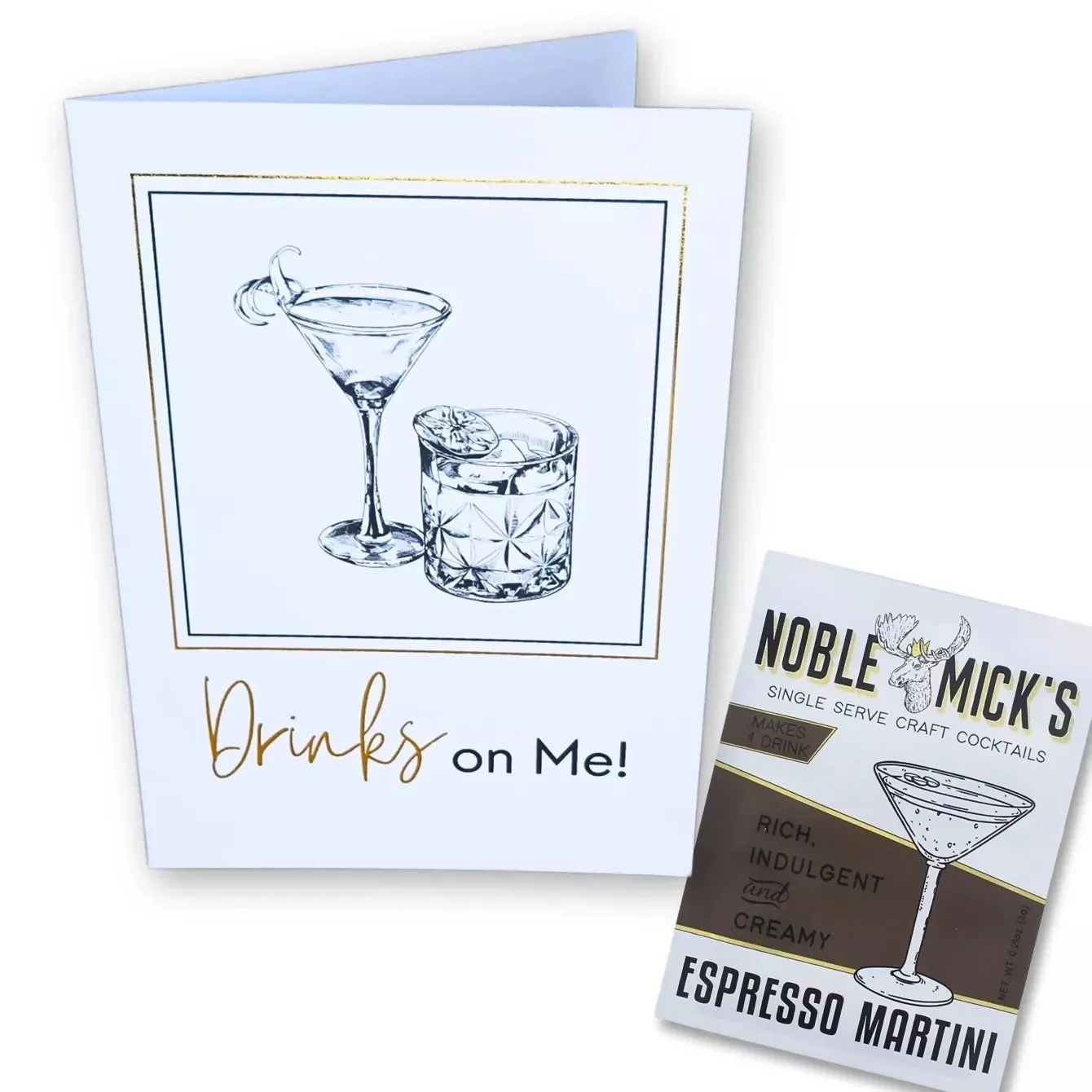 Drink’s On Me Cocktail Greeting Cards