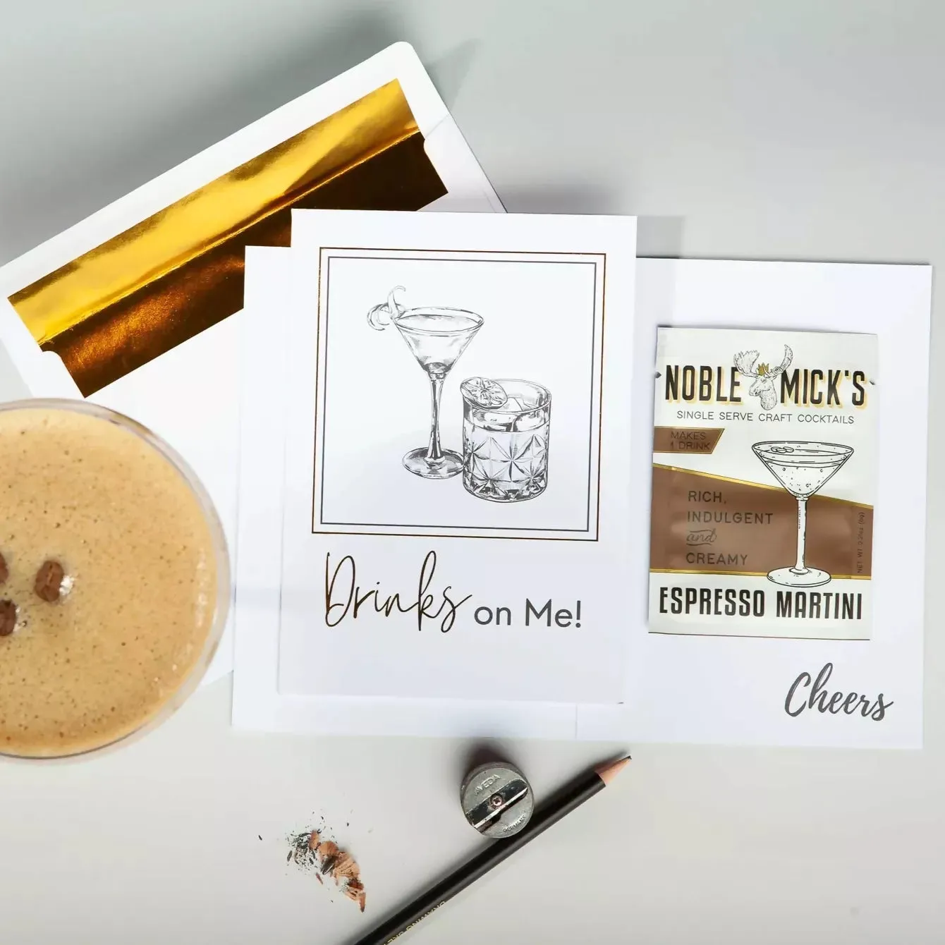 Drink’s On Me Cocktail Greeting Cards