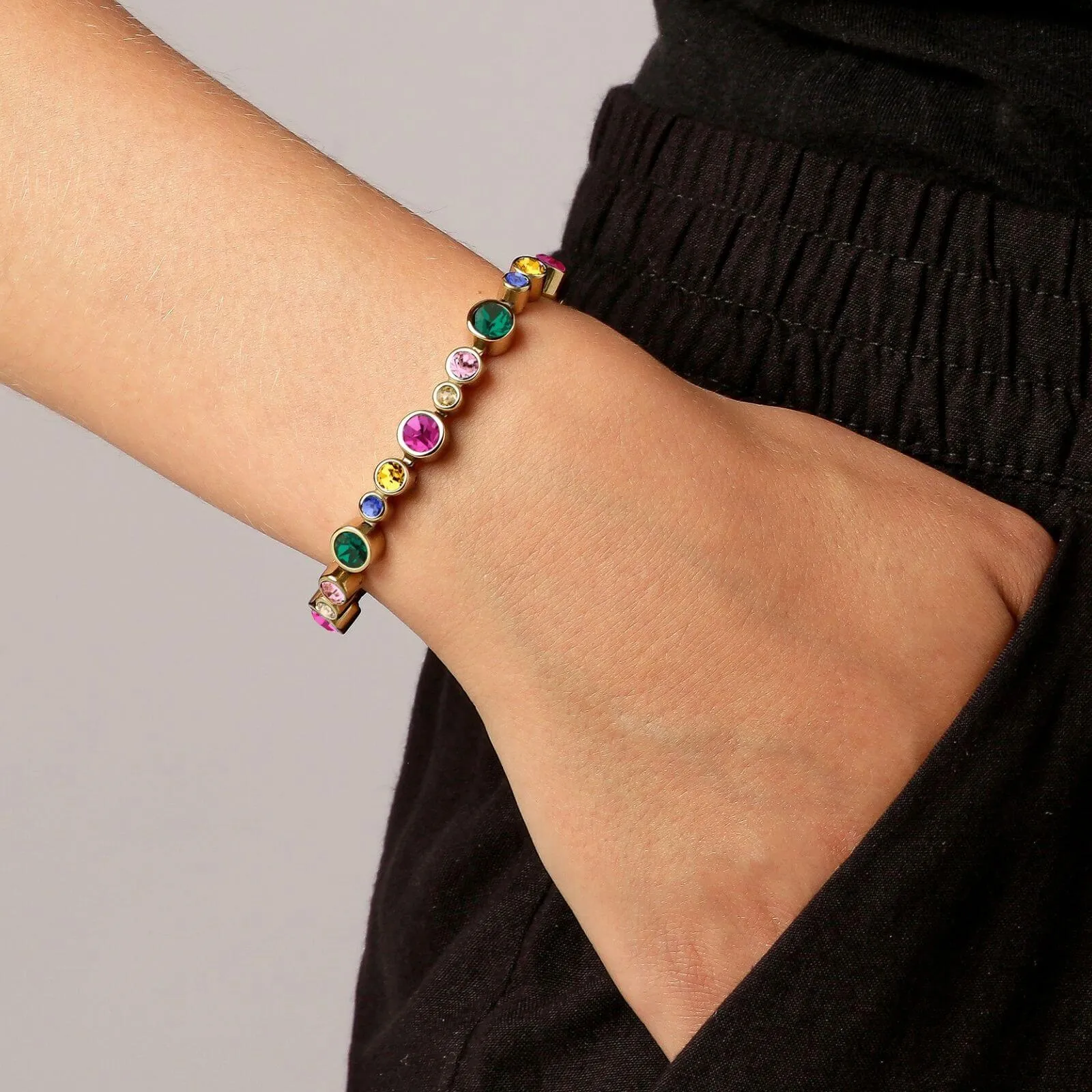 Dyrberg Kern Teresia Gold Bracelet - Rainbow