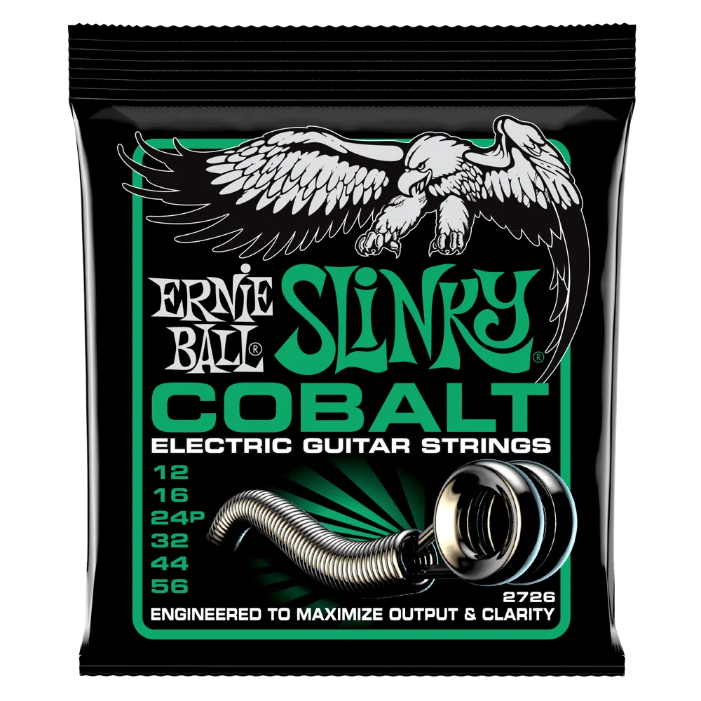 ERNIE BALL 2726  NOT EVEN SLINKY COBALT ELECTRIC GUITAR STRINGS - 12-56 GAUGE