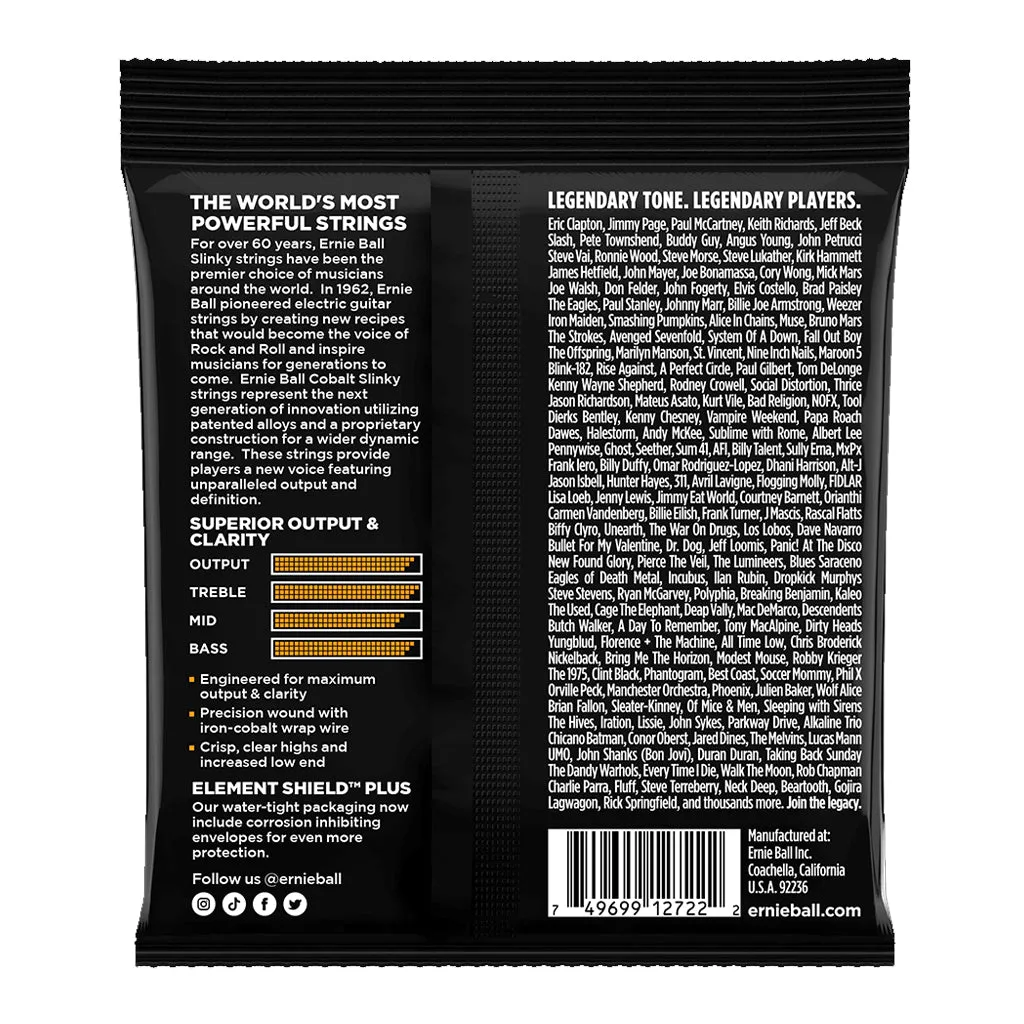 Ernie Ball Hybrid Slinky Cobalt Electric Guitar Strings, 9-46 Gauge
