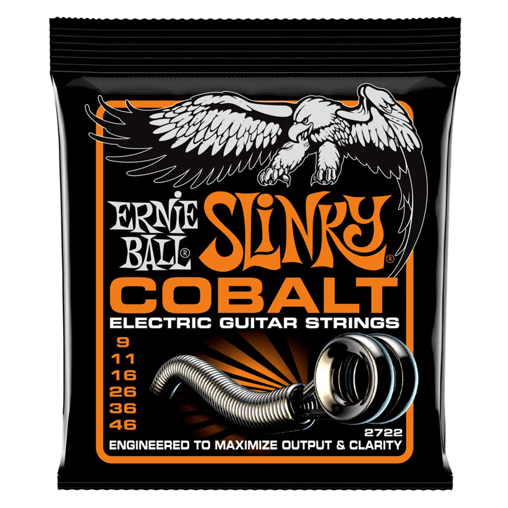Ernie Ball Hybrid Slinky Cobalt Electric Guitar Strings, 9-46 Gauge