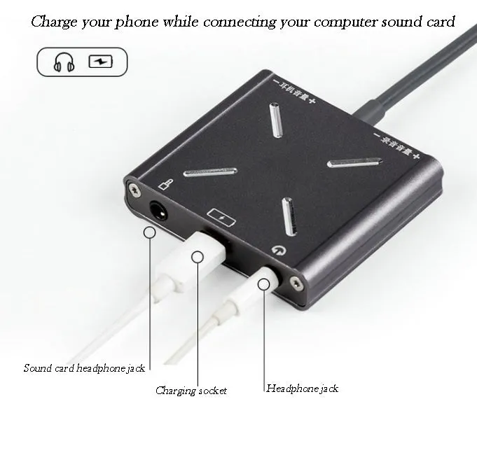 External Sound Card Adapter Speaker Audio Interface for Apple Android Phone Apple interface