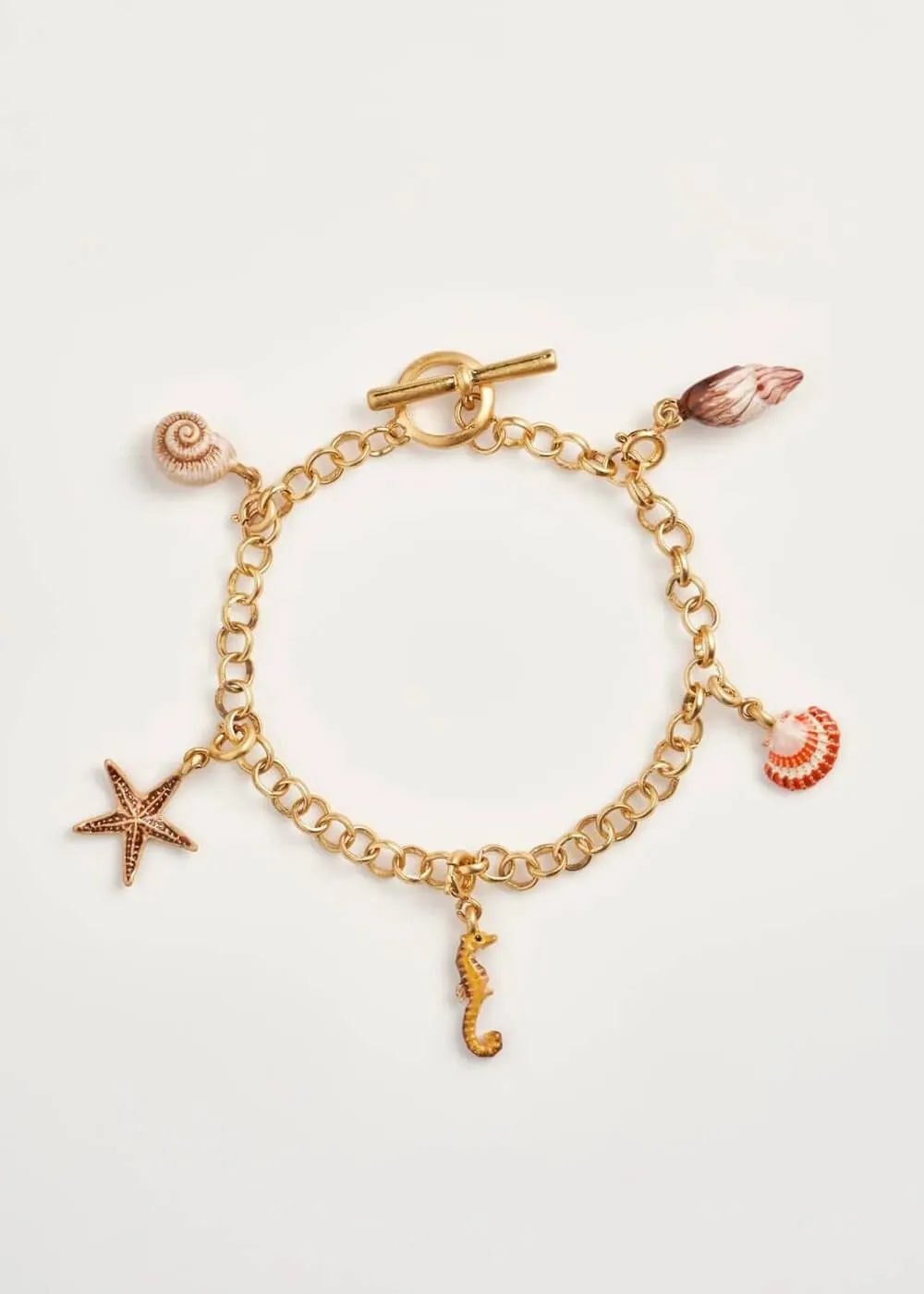 Fable England Shell Charm Bracelet With 5 Charms