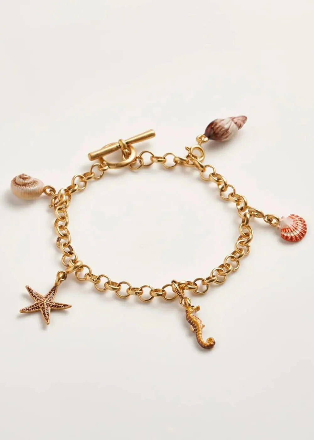 Fable England Shell Charm Bracelet With 5 Charms
