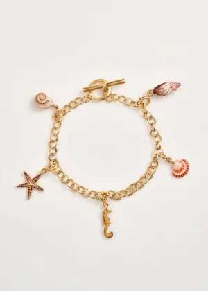 Fable England Shell Charm Bracelet With 5 Charms