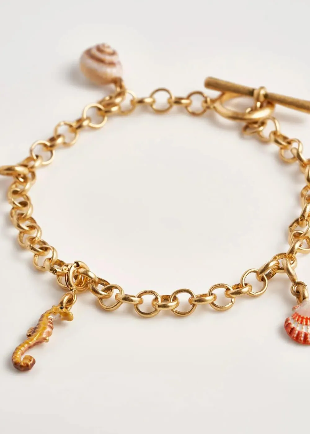 Fable England Shell Charm Bracelet With 5 Charms
