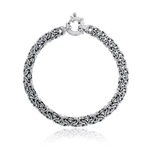 Fancy Byzantine Bracelet (Silver)