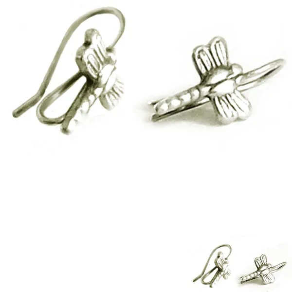 Findings: Ear wires Thai Karen Hill Tribe Dragonfly earwires - 1 pair
