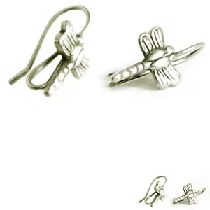 Findings: Ear wires Thai Karen Hill Tribe Dragonfly earwires - 1 pair