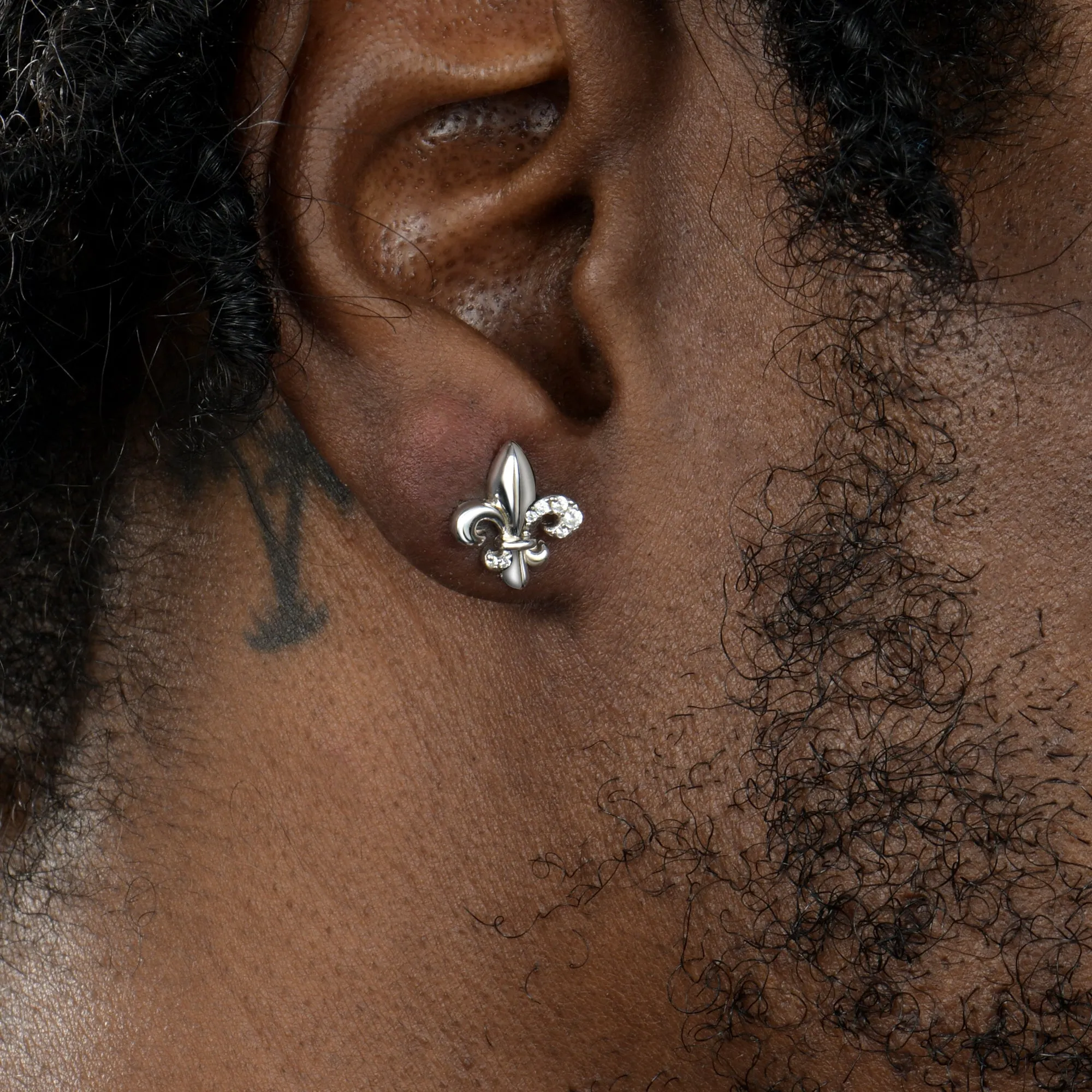 Fleur de lis Stud Earring