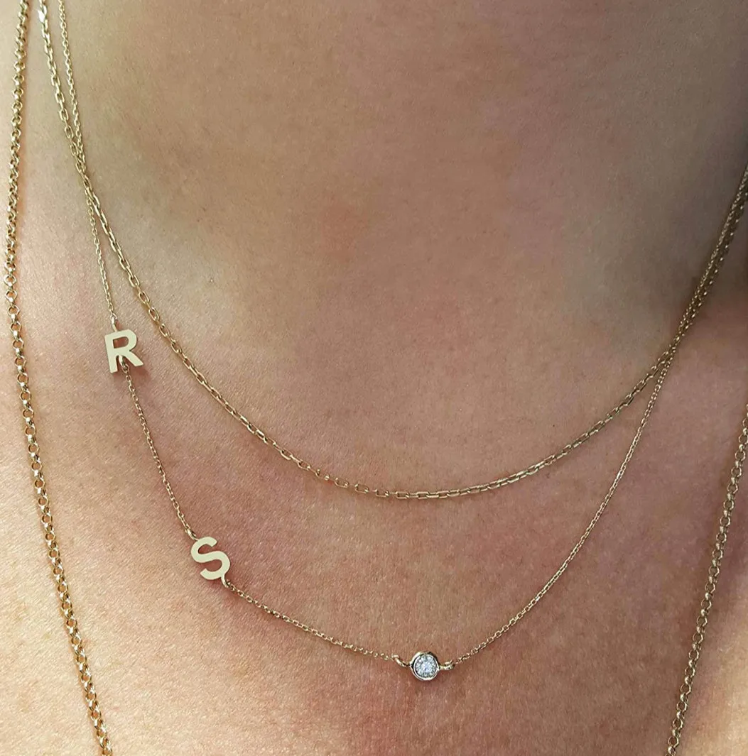 FLOATING INITIAL NECKLACE