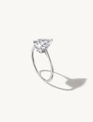 Floating Pear Engagement Try-On Ring