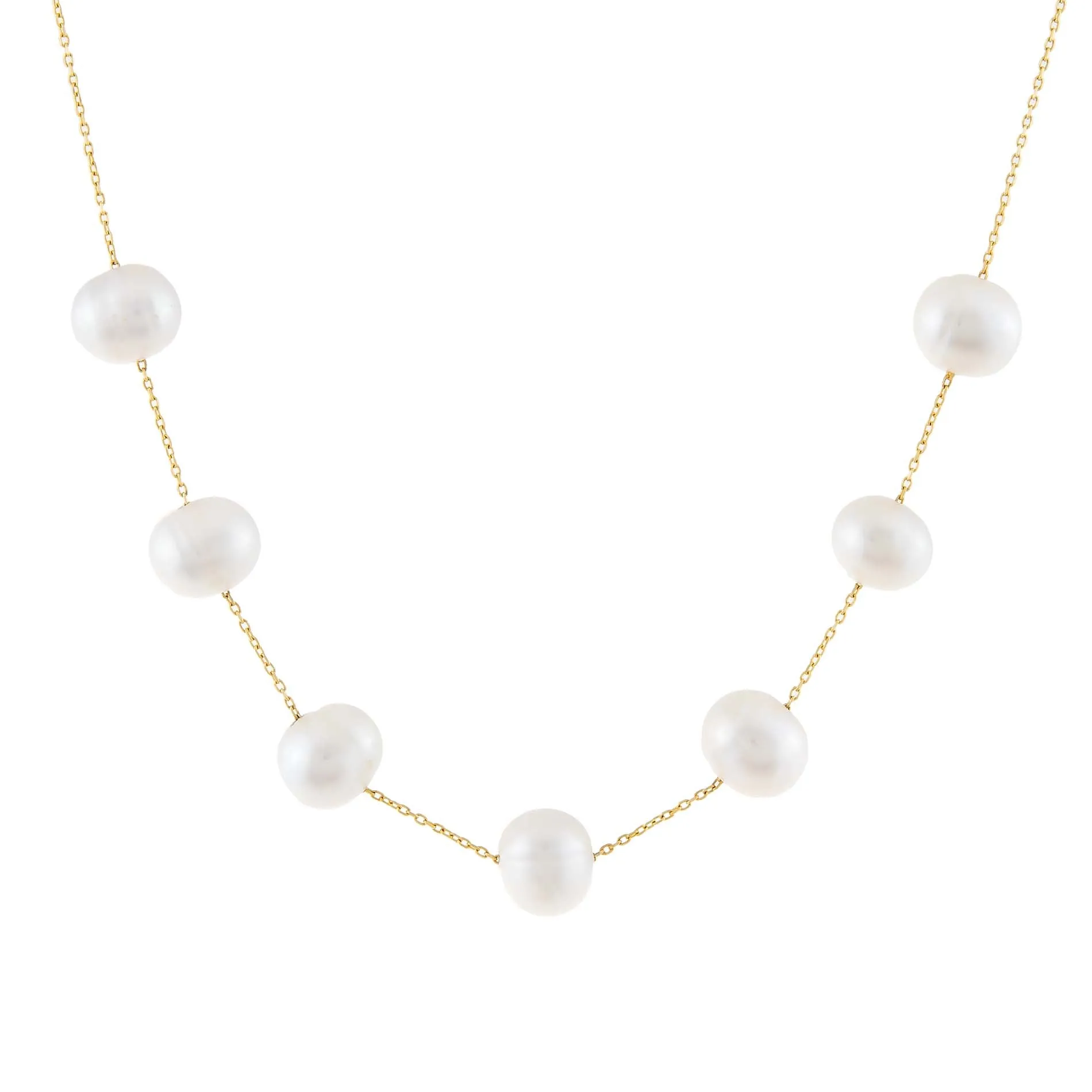 Floating Pearl Chain Necklace