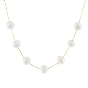 Floating Pearl Chain Necklace