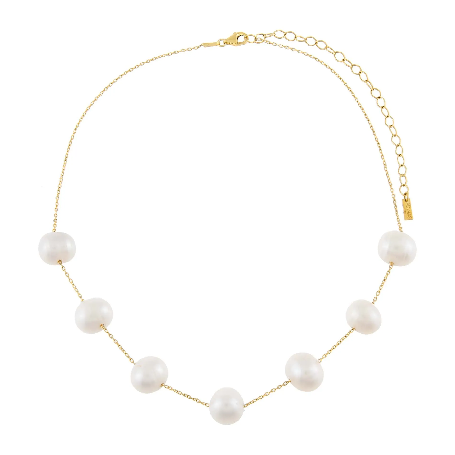 Floating Pearl Chain Necklace