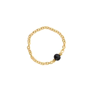 FLOATING PEARL RING gold plated